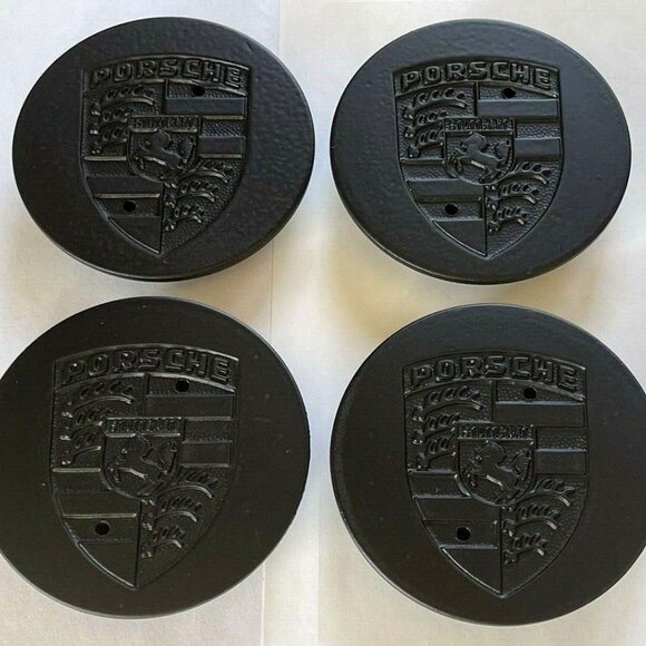 Matte Black 76mm, fits Porsche Wheel rims Wheel Center Caps 7L5601149 7… - Picture 5 of 5